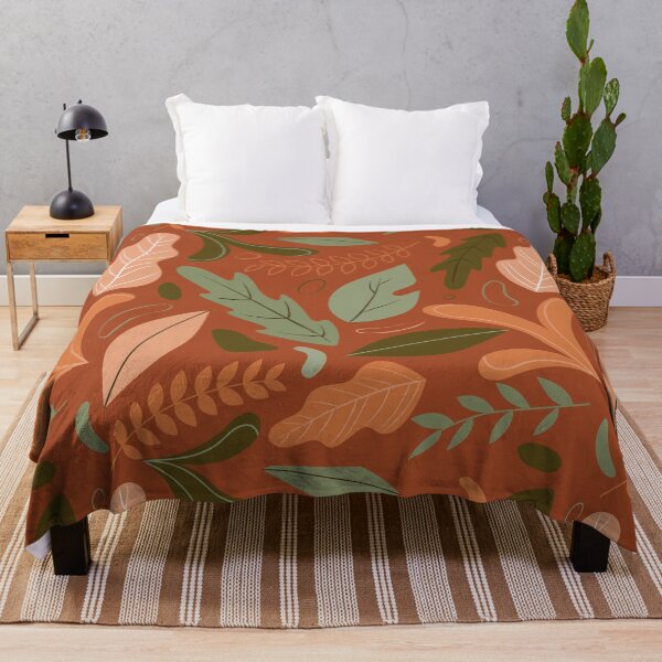 Item preview, Fall leaves pattern - orange background designed and sold by PAVOCreative.