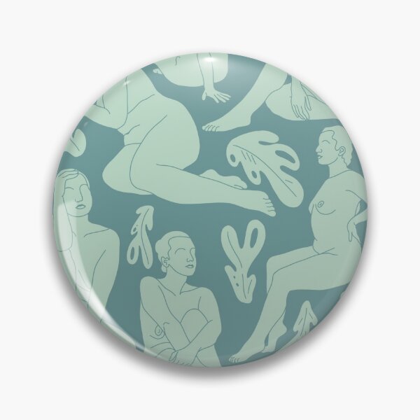 Item preview, Seated Nude (female figure and leaves) - ocean  designed and sold by ChelseyMagaoay.