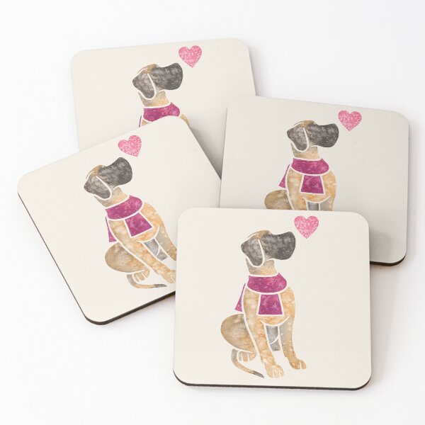 Item preview, Watercolour Great Dane (fawn) designed and sold by animalartbyjess.
