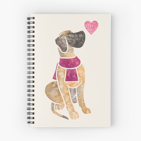 Artikelvorschau, Aquarell Deutsche Dogge (Kitz) entworfen und verkauft von animalartbyjess.