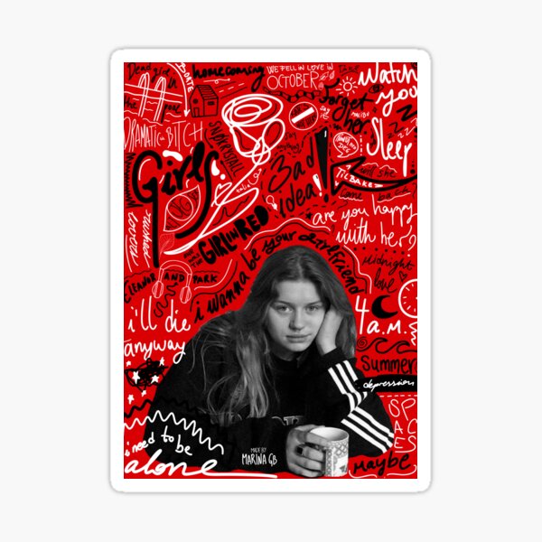 girl-in-red-songs-sticker-by-marinagb-redbubble