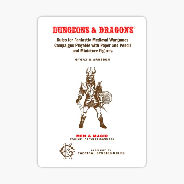 Item preview, Men & Magic Original Dungeons & Dragons OD&D Volume 1 Cover (Background) designed and sold by Cotereaux.