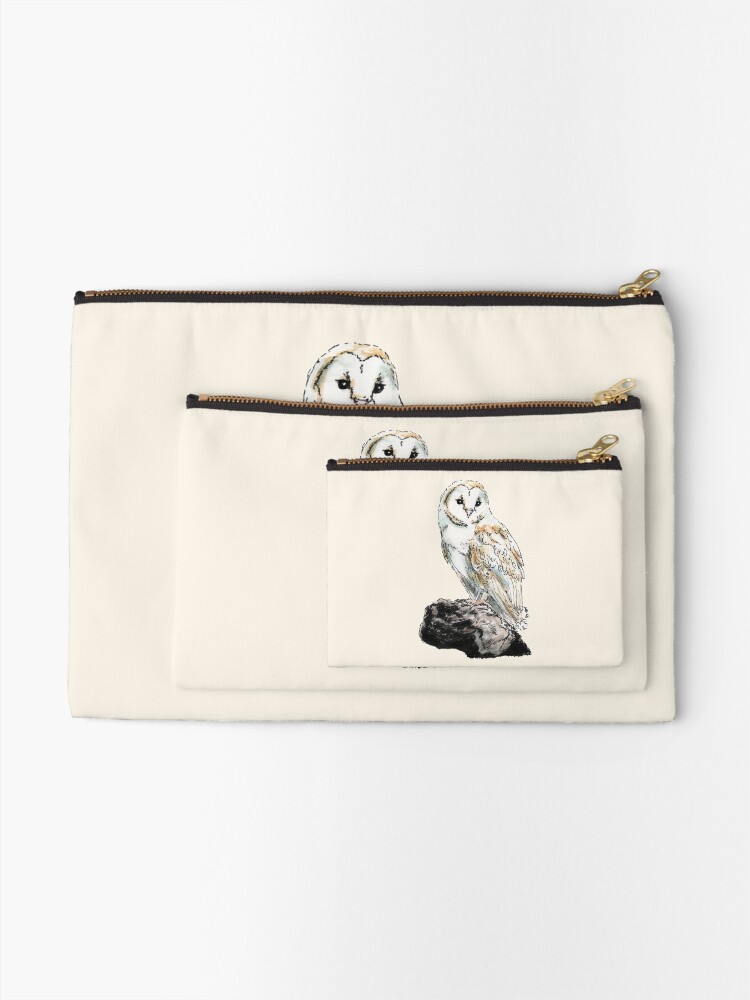 Alternate view of Barn Owl Zipper Pouch