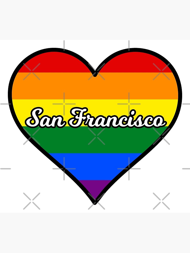 gay pride logo heart san francisco