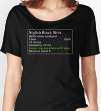 Stylish Black Shirt Women's Relaxed Fit T-Shirt