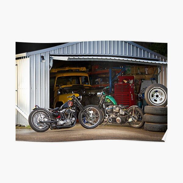 Tim and Neil's Custom Harley Bobbers Poster