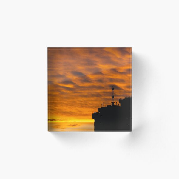 Orange sunset Acrylic Block