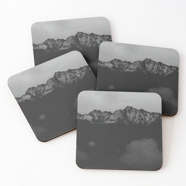 Item preview, Cloudy Black and White Mountain Range Nature Lover Photography designed and sold by MoLecULaR-biO.