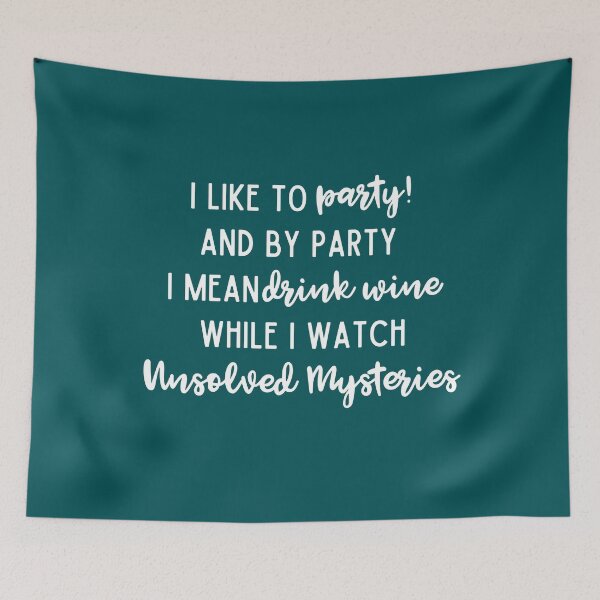 Item preview, Wine and Unsolved Mysteries True Crime Lover Party designed and sold by CherryBombShop.