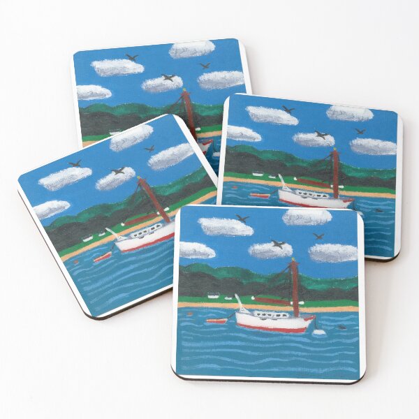 Item preview, Anchored Sailboat [Acrylic Paint] designed and sold by Nathaniel E. Dearing.