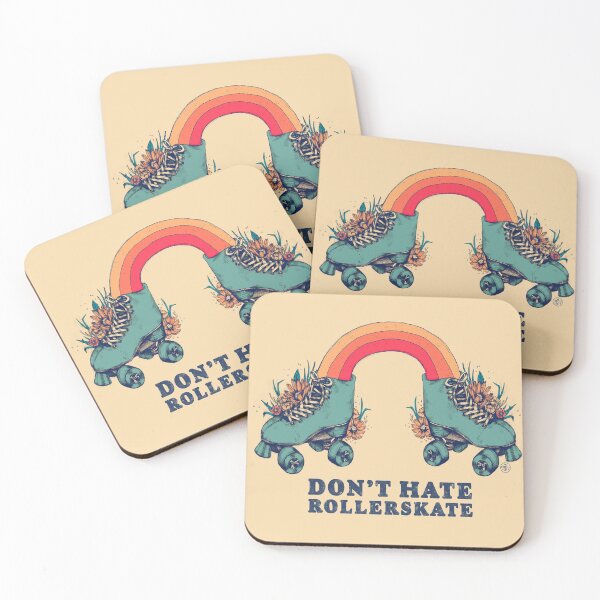 Item preview, Don't Hate Rollerskate - Retro 70s Illustration - Color Variation 1 designed and sold by chrystakay.
