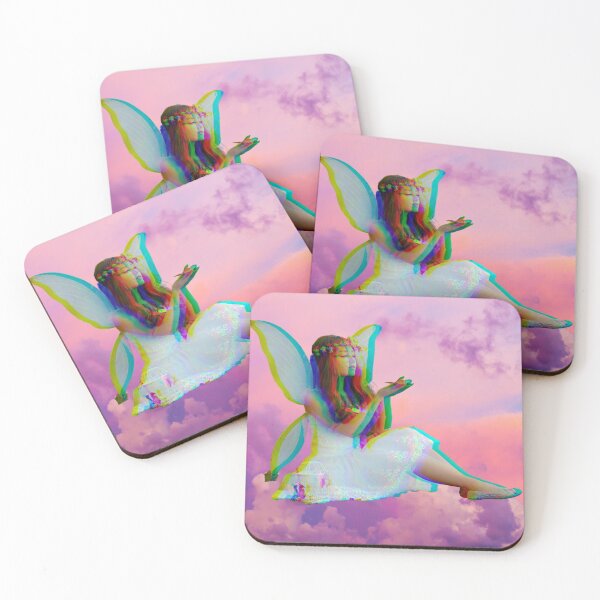 Item preview, Rainbow glitch fairy in the clouds designed and sold by nerobi.