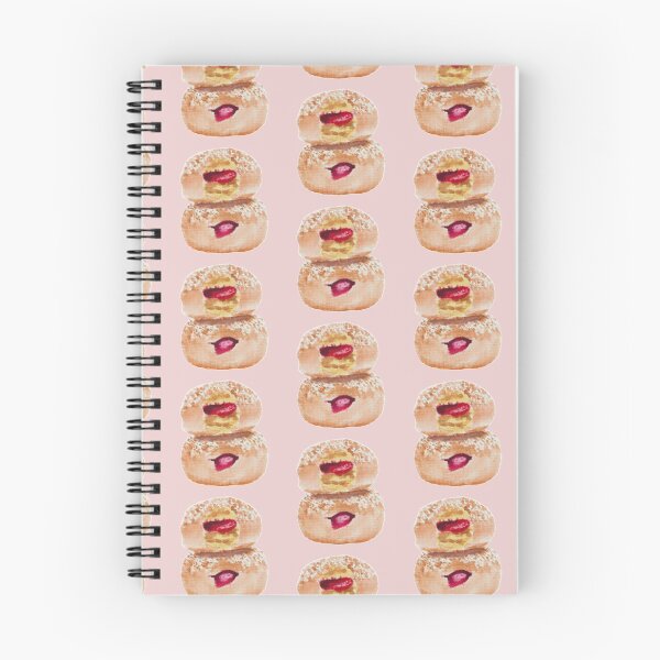Item preview, Jelly donut watercolour illustration (pink colour background) designed and sold by tifft.