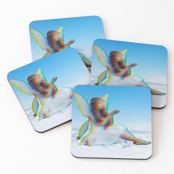 Item preview, Rainbow glitch fairy in the clouds designed and sold by nerobi.