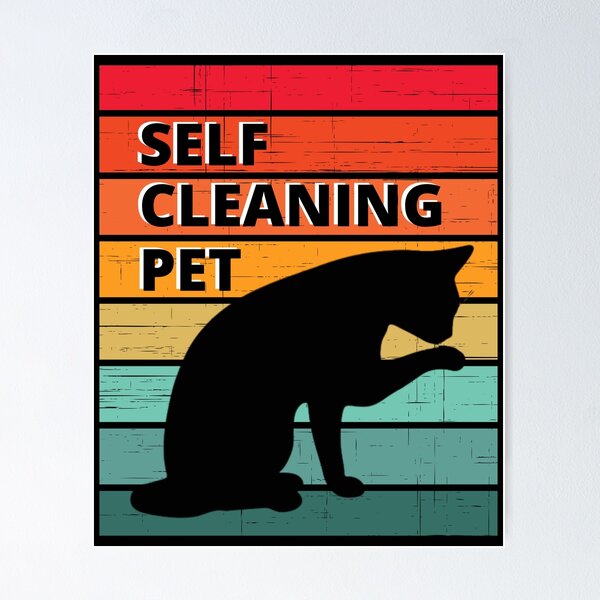 Item preview, Self Cleaning Cat Design designed and sold by BeaQueen.