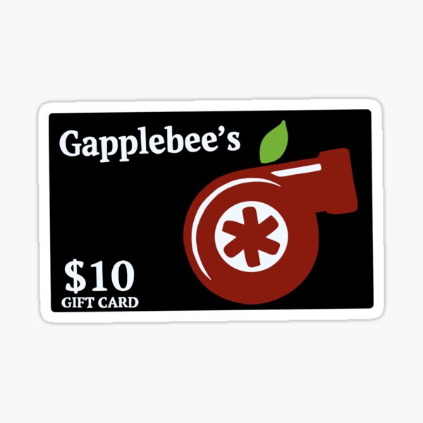 gapplebee's gift card Sticker