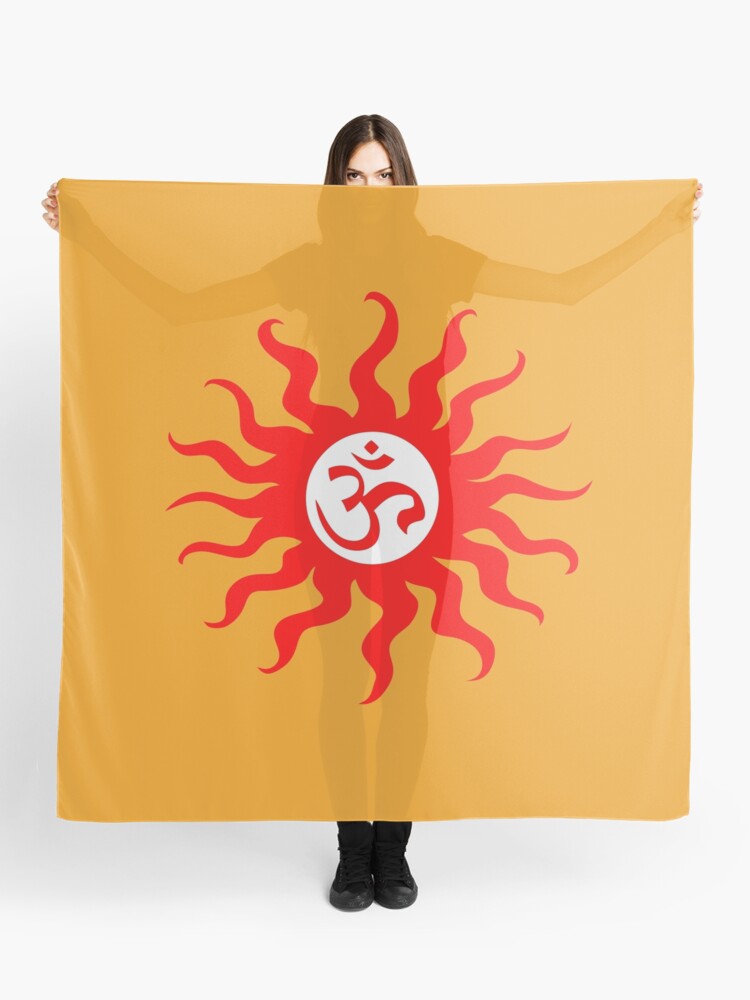 ohm mantra om yoga indian symbol sun Poster for Sale by huggymauve