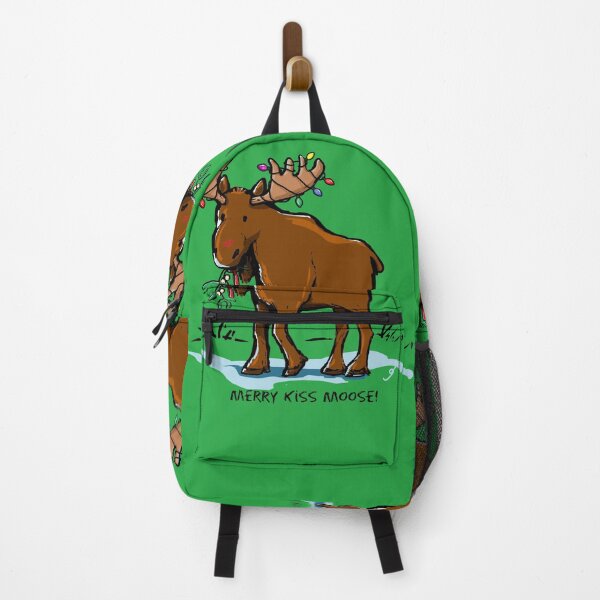 Item preview, Merry Kiss Moose! (Green) designed and sold by ElephantShoe.
