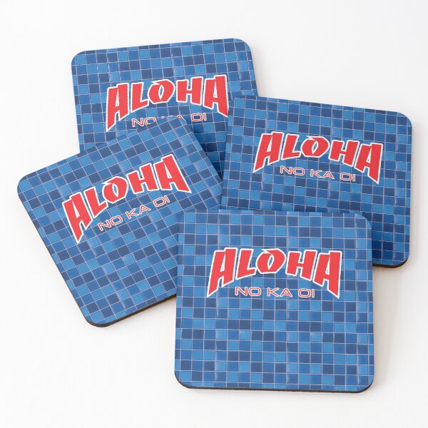 Item preview, ALOHA pool tile NO KA OI designed and sold by Reeks808.