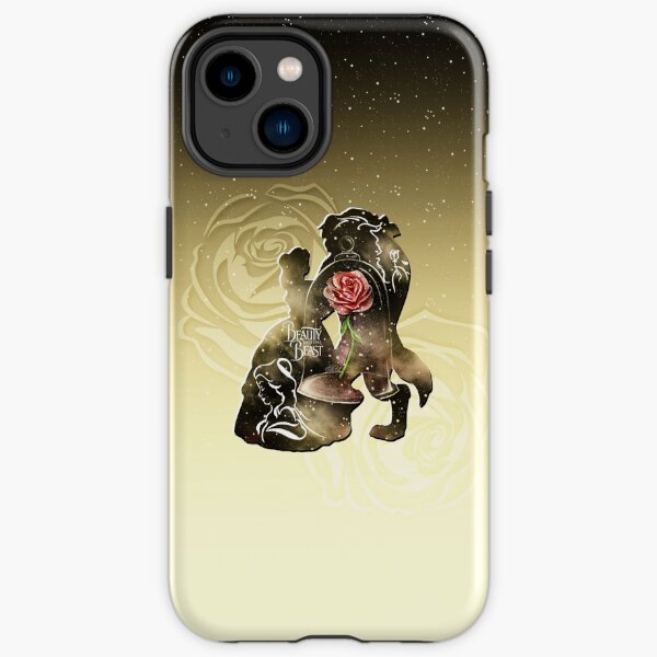 Beauty - Beast - Gold Red Rose Couple Romantic Magic Enchanted Love iPhone Tough Case