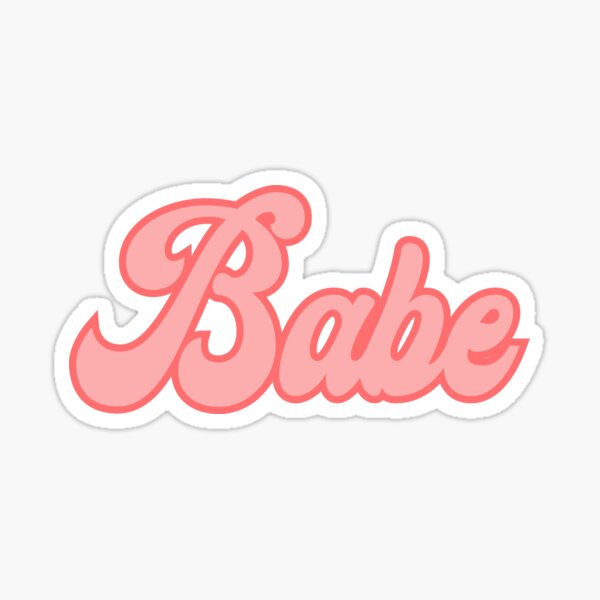 Bubblegum Pink Babe Sticker for Sale by sketchesbyalex