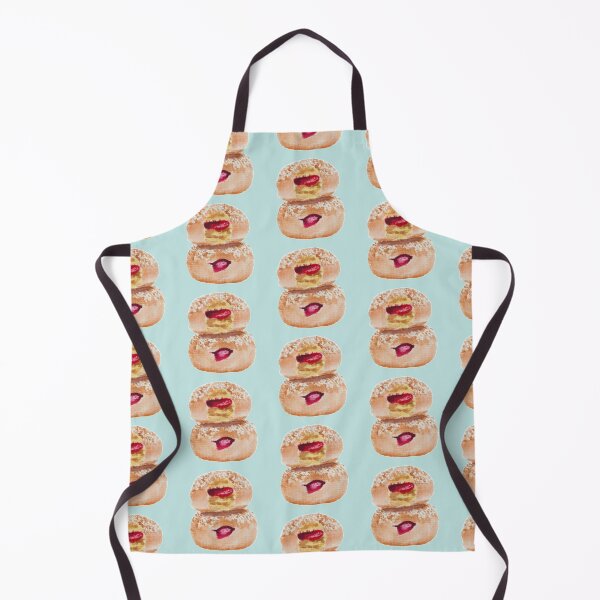 Item preview, Jelly donut watercolour illustration (blue colour background) designed and sold by tifft.