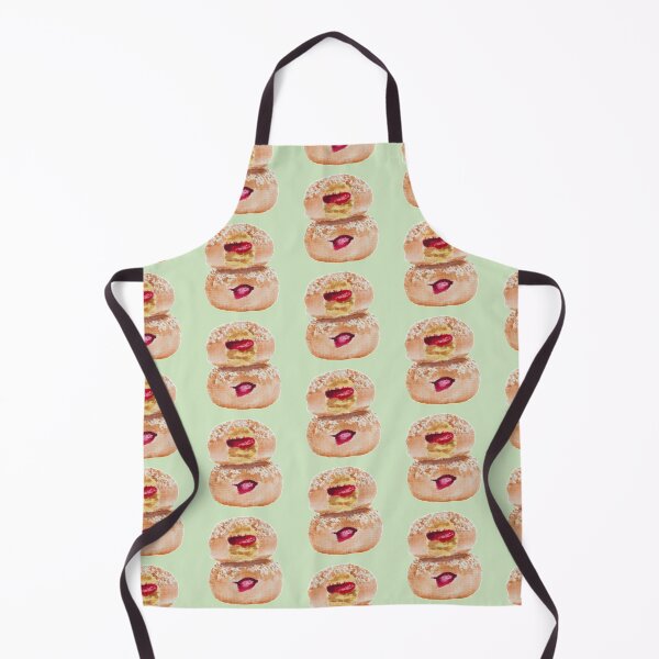 Item preview, Jelly donut watercolour illustration (green colour background) designed and sold by tifft.