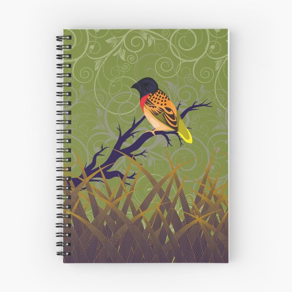 Item preview, Colorful bird in autumn scene designed and sold by FringyGingy.
