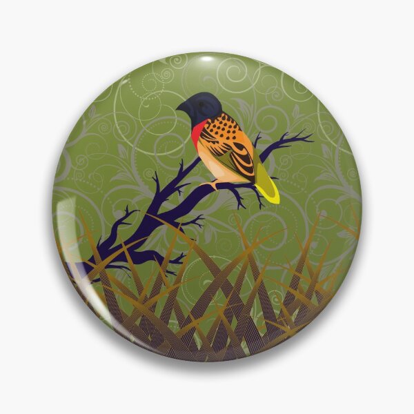 Item preview, Colorful bird in autumn scene designed and sold by FringyGingy.