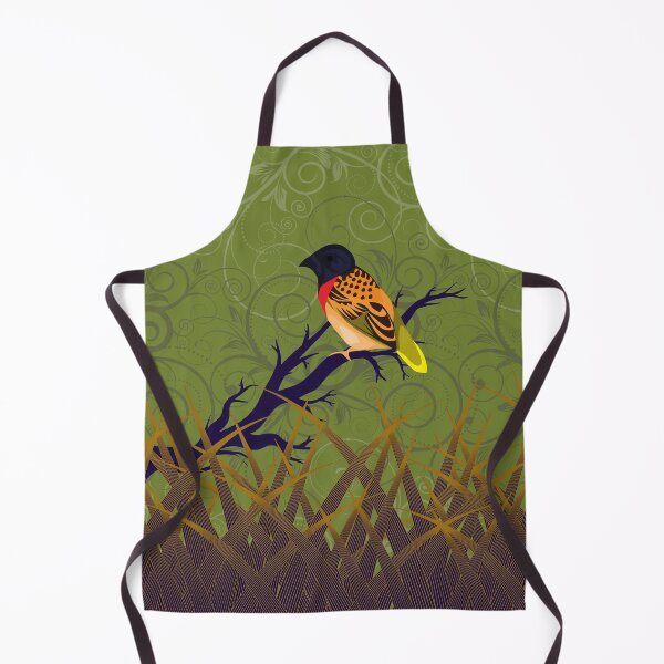 Item preview, Colorful bird in autumn scene designed and sold by FringyGingy.