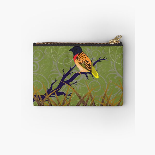 Item preview, Colorful bird in autumn scene designed and sold by FringyGingy.