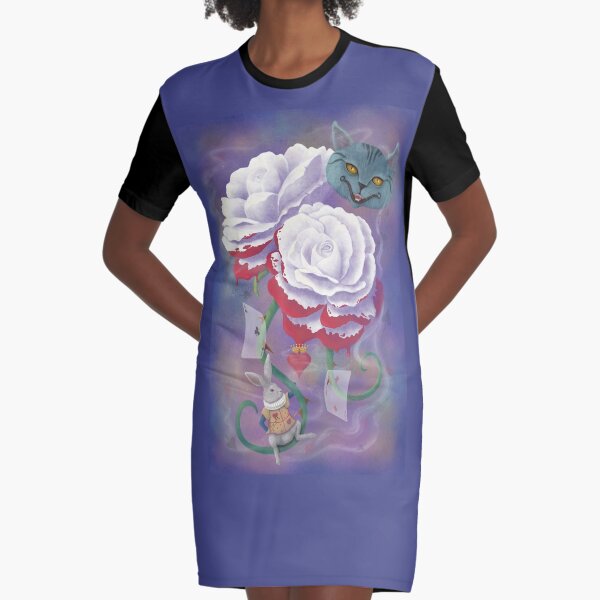 Painted Roses for Wonderland's Heartless Queen Graphic T-Shirt Dress