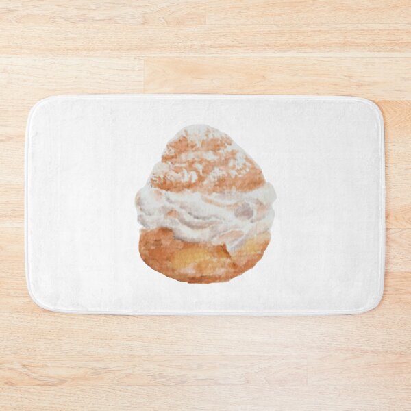 Item preview, Cream puff watercolour illustration (white background) designed and sold by tifft.