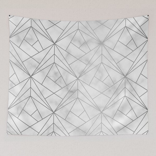 Item preview, Geometric Silver Pattern on Marble Texture designed and sold by Vic Torys ☆.