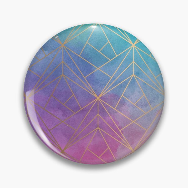 Item preview, Watercolor Geometric Gold Pattern Art designed and sold by Vic Torys ☆.