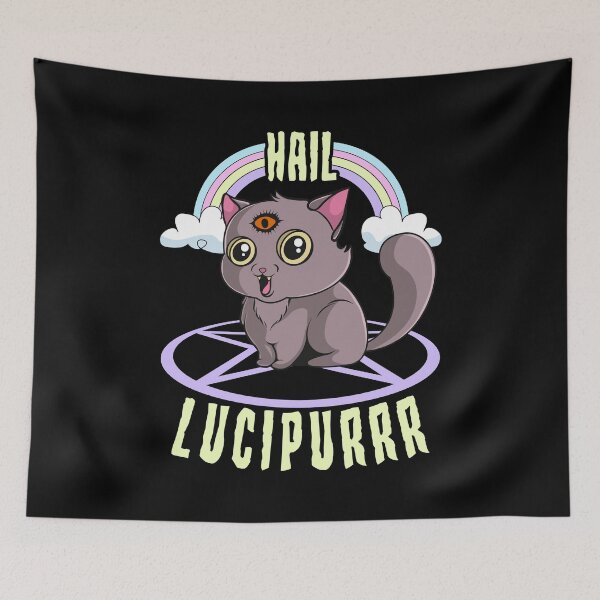 Item preview, Cute Satanic Hail Lucipurr Rainbow Kitty Goth designed and sold by perfectpresents.