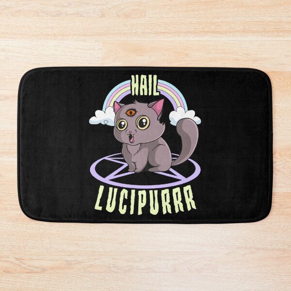 Item preview, Cute Satanic Hail Lucipurr Rainbow Kitty Goth designed and sold by perfectpresents.