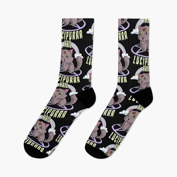 Item preview, Cute Satanic Hail Lucipurr Rainbow Kitty Goth designed and sold by perfectpresents.