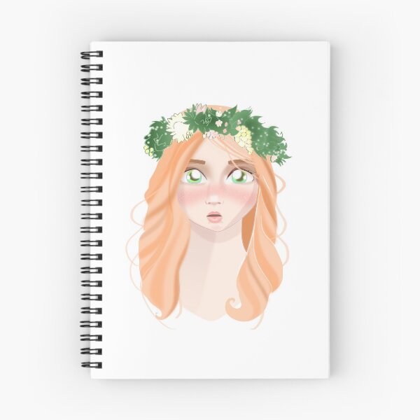 Item preview, Redhead in a flower crown designed and sold by hollywog.