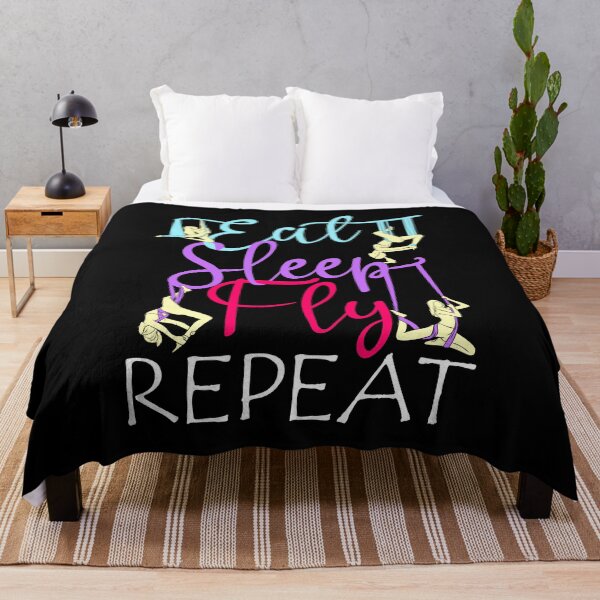 Item preview, Eat Sleep Fly Repeat Aerial Yoga Silks designed and sold by perfectpresents.