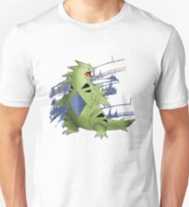 Tyranitar with Blue Rocky Scratches Unisex T-Shirt