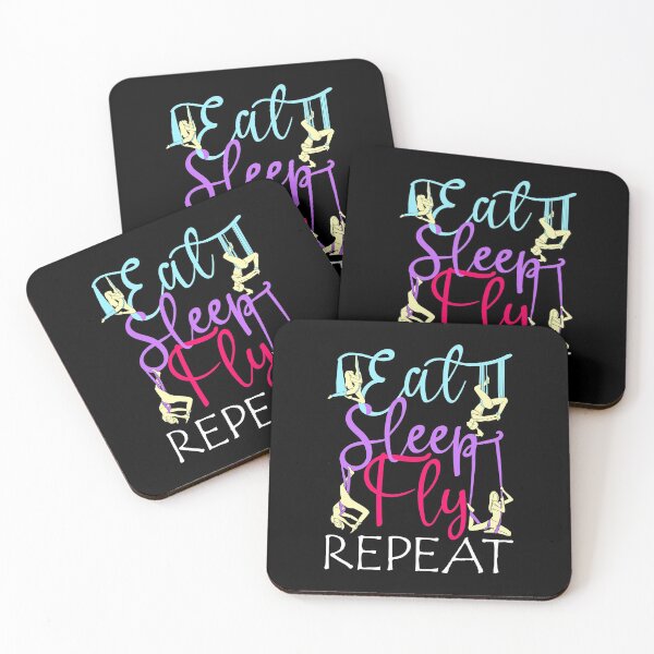 Item preview, Eat Sleep Fly Repeat Aerial Yoga Silks designed and sold by perfectpresents.