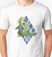 Tyranitar with Blue Diamond Pattern Unisex T-Shirt