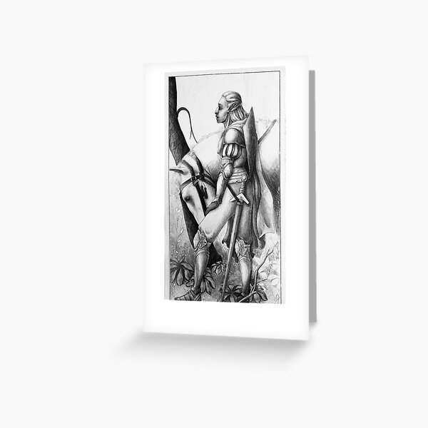 Female Knight Illustration "Sir Thalia" Greeting Card