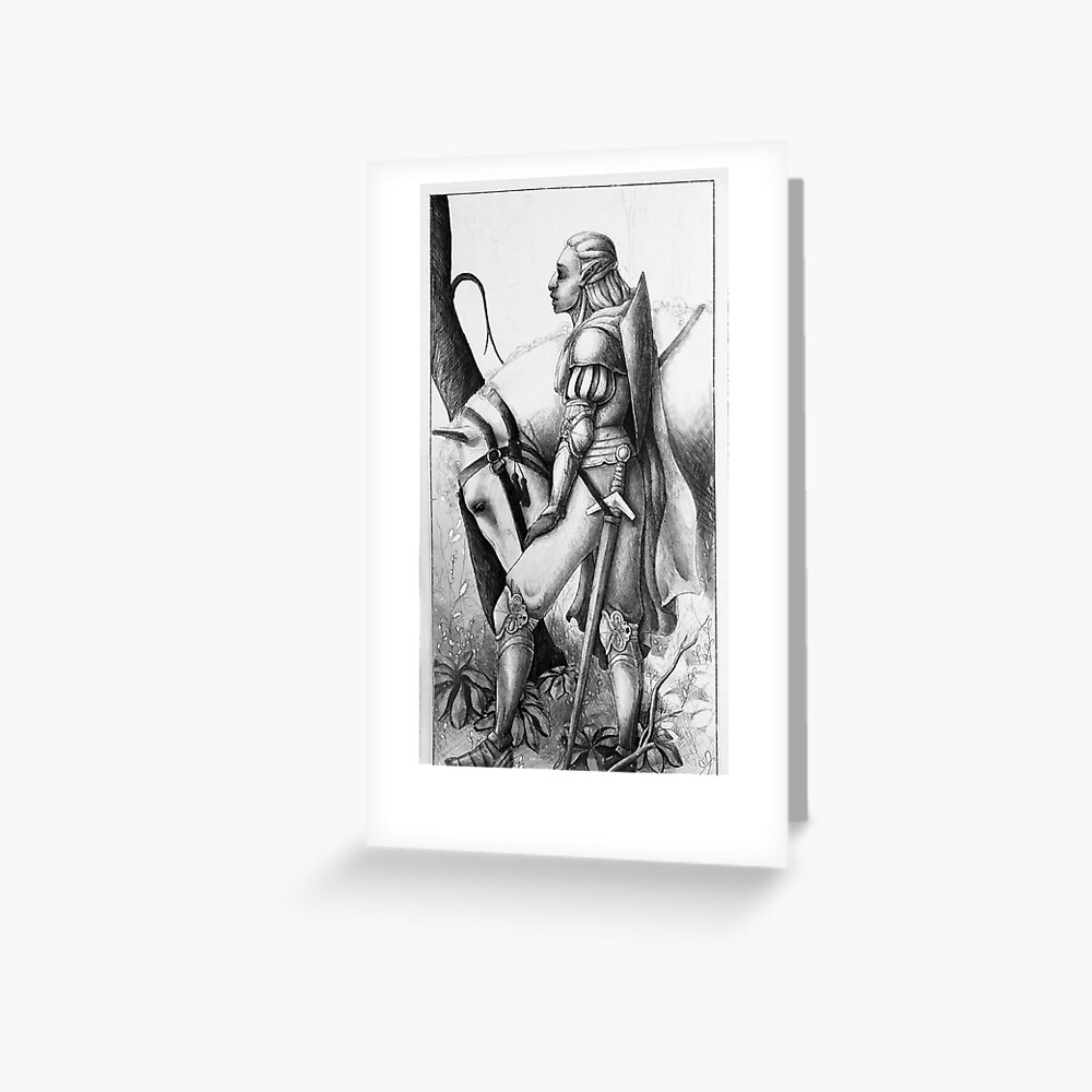 Female Knight Illustration "Sir Thalia" Greeting Card