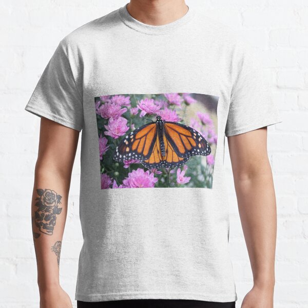 Monarch Butterfly & Flowers Classic T-Shirt