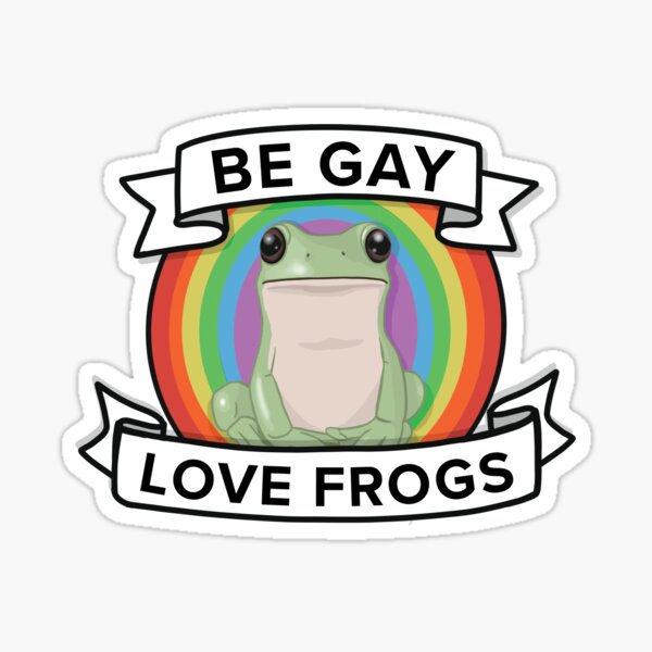 Be Gay Love Frogs Sticker