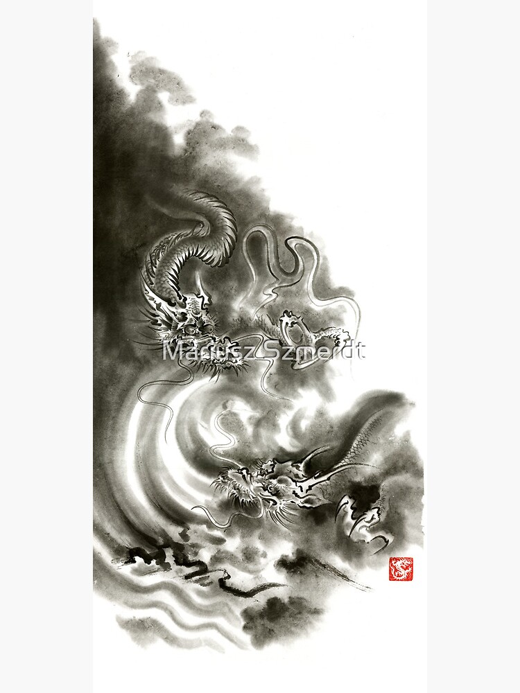 Dragon Sumi Ink - Sumi Ink Painting - Magnet