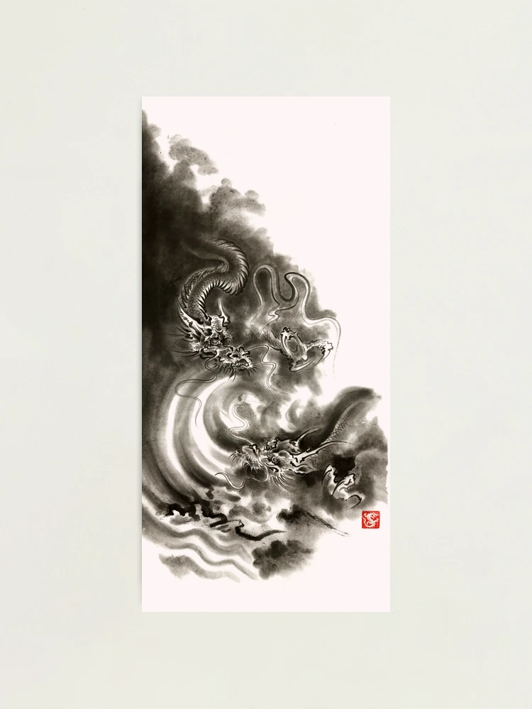 屏風　Sumi-e a painting in black ＆white fpp,large,metallic,