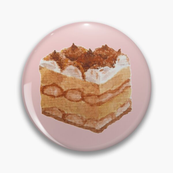 Item preview, Tiramisu watercolour illustration (pink background) designed and sold by tifft.